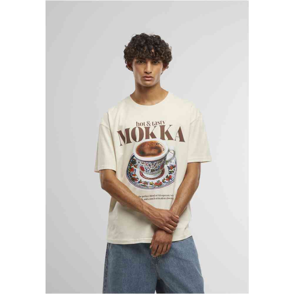 Mister Tee - Tasty Mokka Oversize Heren Tshirt - Creme